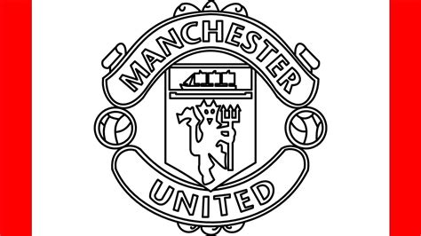 manchester united logo drawing